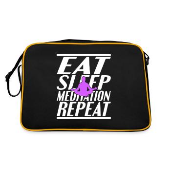 Manger dormir Méditer - Sac Retro - noir/or - Dos
