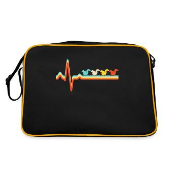 Rythme cardiaque rétro écureuil - Sac Retro - noir/or - Dos