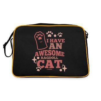 Ragdoll-Katze Ragdoll Kätzchen - Retro Tasche - Schwarz/Gold - Hinten