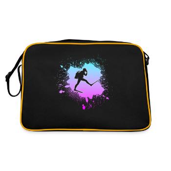 Tauchen - Retro Tasche - Schwarz/Gold - Hinten