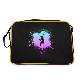 Tennis - Retro Tasche - Schwarz/Gold - Hinten