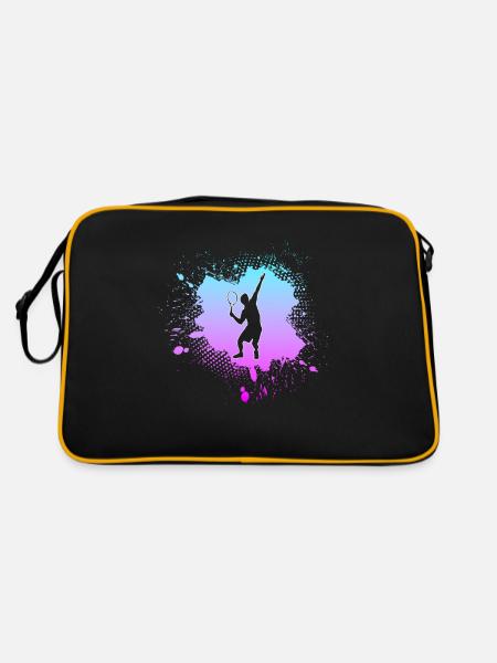 Tennis - Retro Tasche - Schwarz/Gold