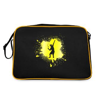 Tennis - Retro Tasche - Schwarz/Gold - Hinten
