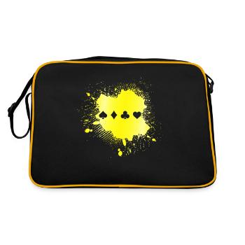 Poker - Retro Tasche - Schwarz/Gold - Hinten
