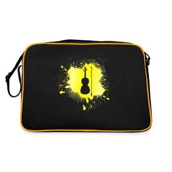 Geige - Retro Tasche - Schwarz/Gold - Hinten