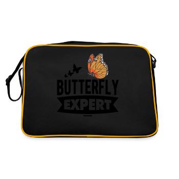 Butterfly Expert - Retro Tasche - Schwarz/Gold - Hinten