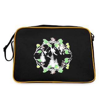 Spring Nature Nature Lovers Alps Mountaineers - Retro Bag - black/gold - Back