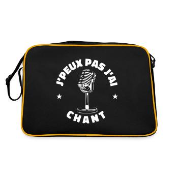 chanteur je peux pas j'ai chant MIC - Sac Retro - noir/or - Dos