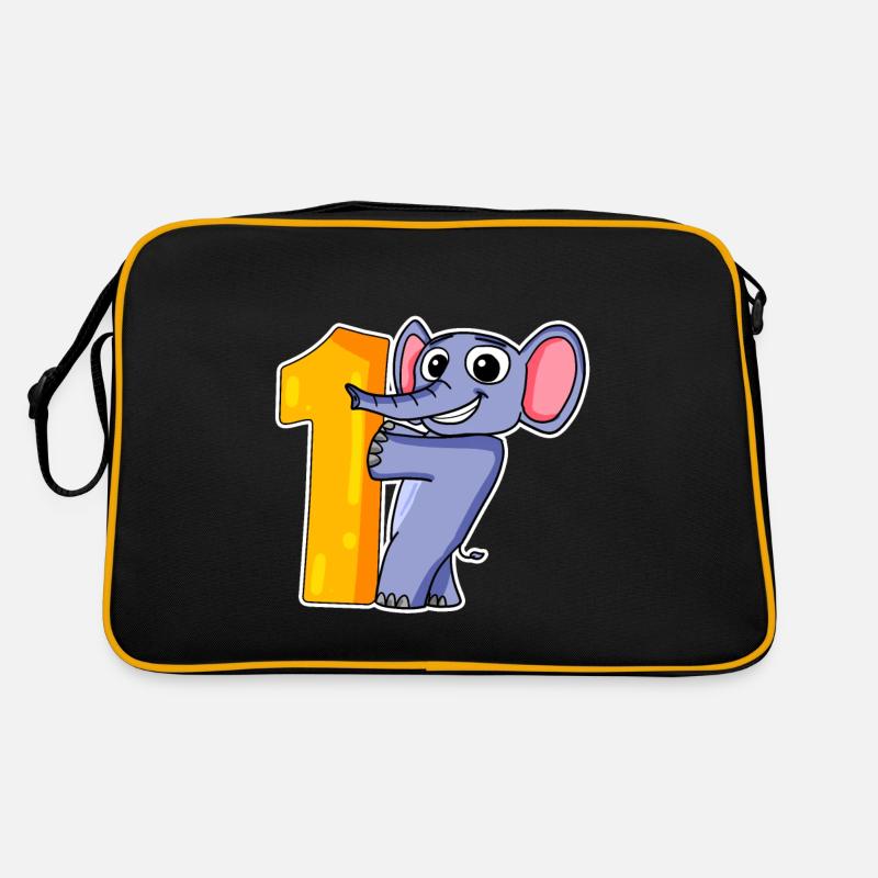 1 an - inscription à l’école - motif éléphant Sac Retro
