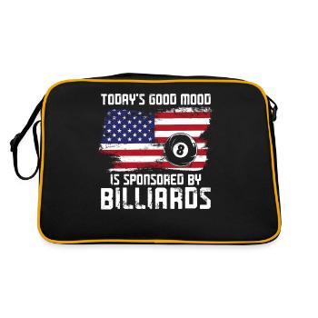 Billards Joueur de billard Balle Vintage - Sac Retro - noir/or - Dos
