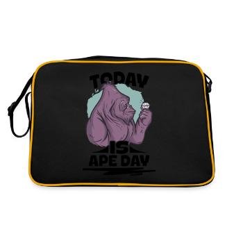 Today Is Ape Day - Retro Bag - black/gold - Back