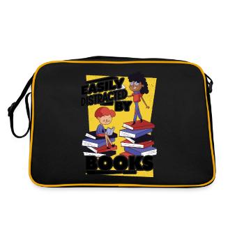 Facilement distrait par les livres - Sac Retro - noir/or - Dos