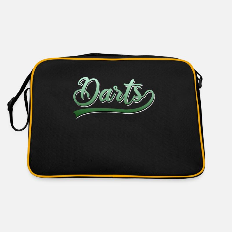 Darts - Retro Tasche - Schwarz/Gold