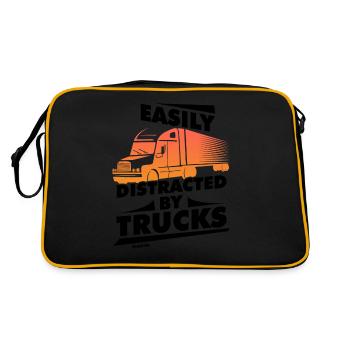 Facilement distrait par les camions - Sac Retro - noir/or - Dos