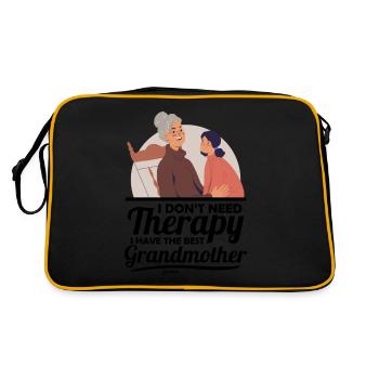 Je n’ai pas besoin de thérapie J’ai la meilleure grand-mère - Sac Retro - noir/or - Dos
