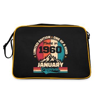 Birthday gift January 1960 Limited Edition - Retro Bag - black/gold - Back