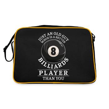 Billards Joueur de billard Balle Grand-père - Sac Retro - noir/or - Dos