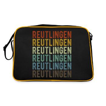 Reutlingen Ville Rétro Vintage - Sac Retro - noir/or - Dos