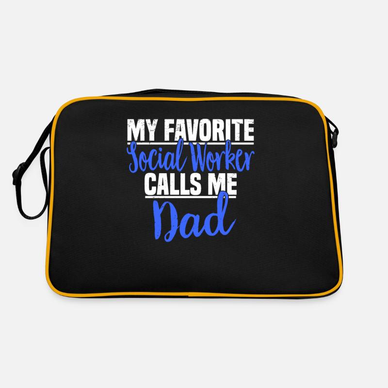Social Work Social Work Social Work Dad Retro Bag