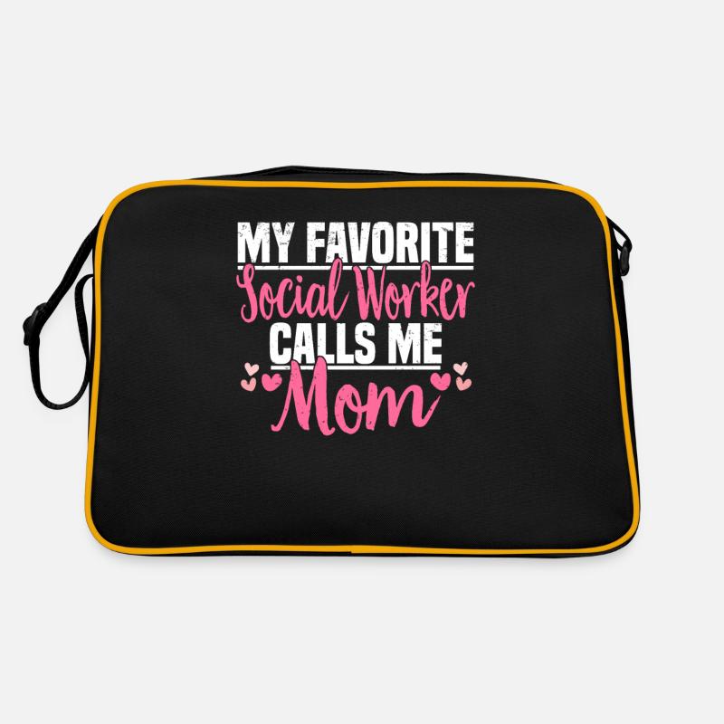 Social Work Social Work Social Work Mom Retro Bag