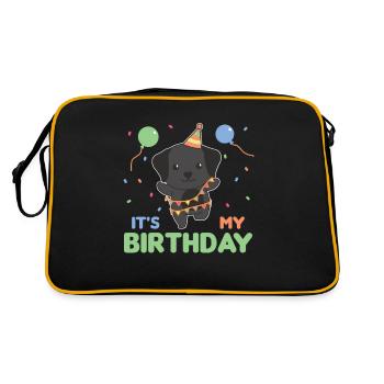 Labrador pour les enfants d’anniversaire c’est mon anniversaire - Sac Retro - noir/or - Dos