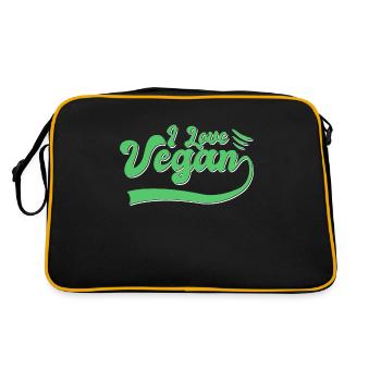 Végétalien - Sac Retro - noir/or - Dos