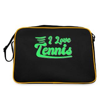 J’adore le tennis - Sac Retro - noir/or - Dos