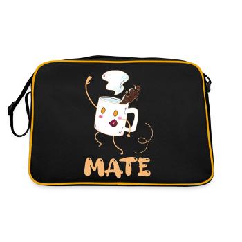 Valentine's Day girlfriend, boyfriend, man, wife partner - Retro Bag - black/gold - Back