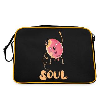 Valentine's Day girlfriend, boyfriend, man, wife partner - Retro Bag - black/gold - Back