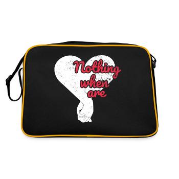 Valentine's Day girlfriend, boyfriend, man, wife partner - Retro Bag - black/gold - Back