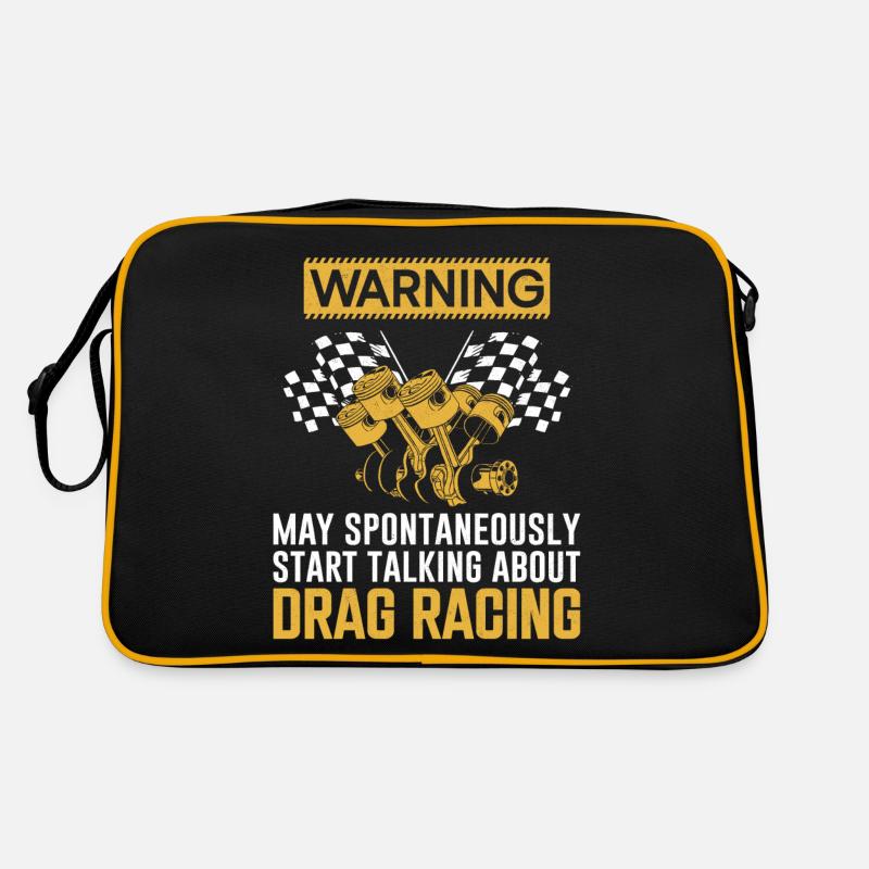 Avertissement de voiture de course de dragster mai Sac Retro
