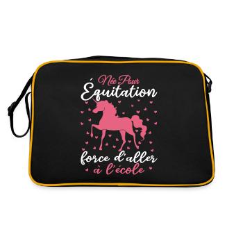 Née Pour équitation Force d'aller à l'école - Sac Retro - noir/or - Dos