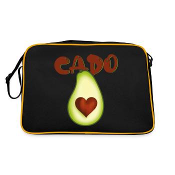 Valentine's Day girlfriend, boyfriend, man, wife partner - Retro Bag - black/gold - Back