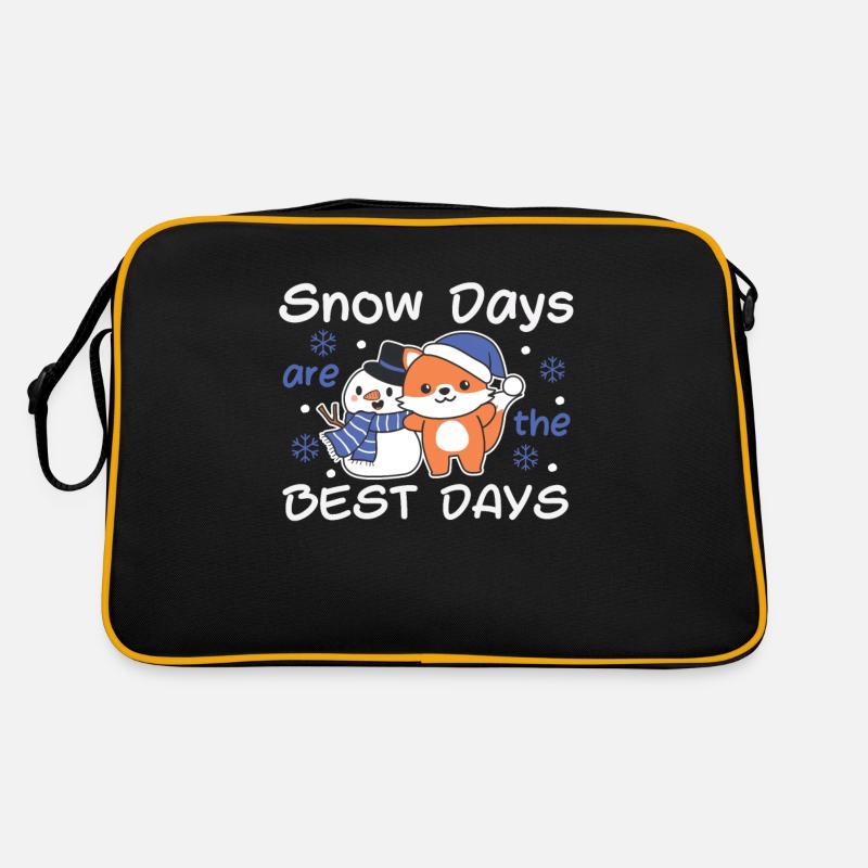 Fuchs Snow Days are the best days Schneemann Retro Tasche