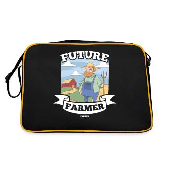 Future Farmer - Retro Tasche - Schwarz/Gold - Hinten