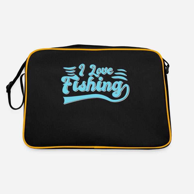 Ich liebe Angeln Retro Tasche