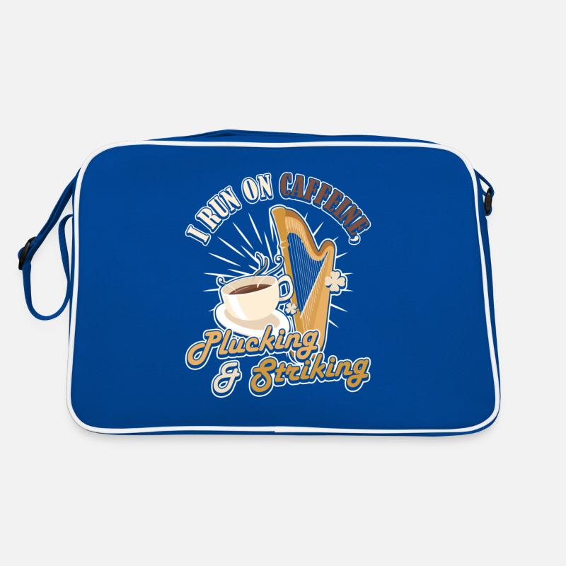 I run on Caffeine, Plucking & Striking Harfe Retro Tasche