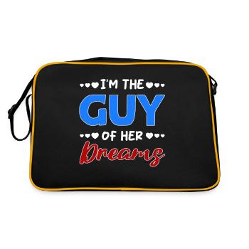 Valentine's Day girlfriend, boyfriend, man, wife partner - Retro Bag - black/gold - Back