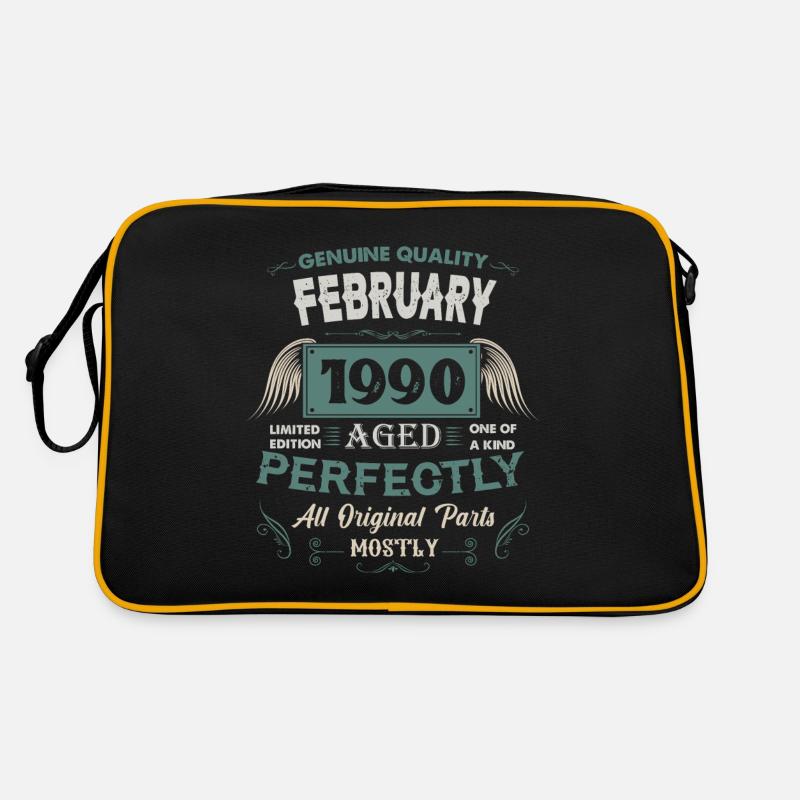 Février 1990 Cadeau d’anniversaire vintage Sac Retro