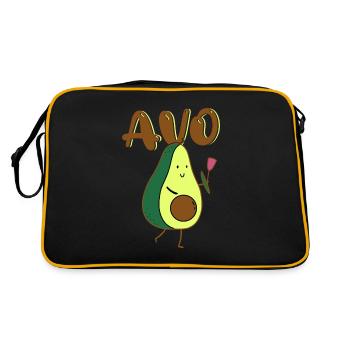 Valentine's Day girlfriend, boyfriend, man, wife partner - Retro Bag - black/gold - Back