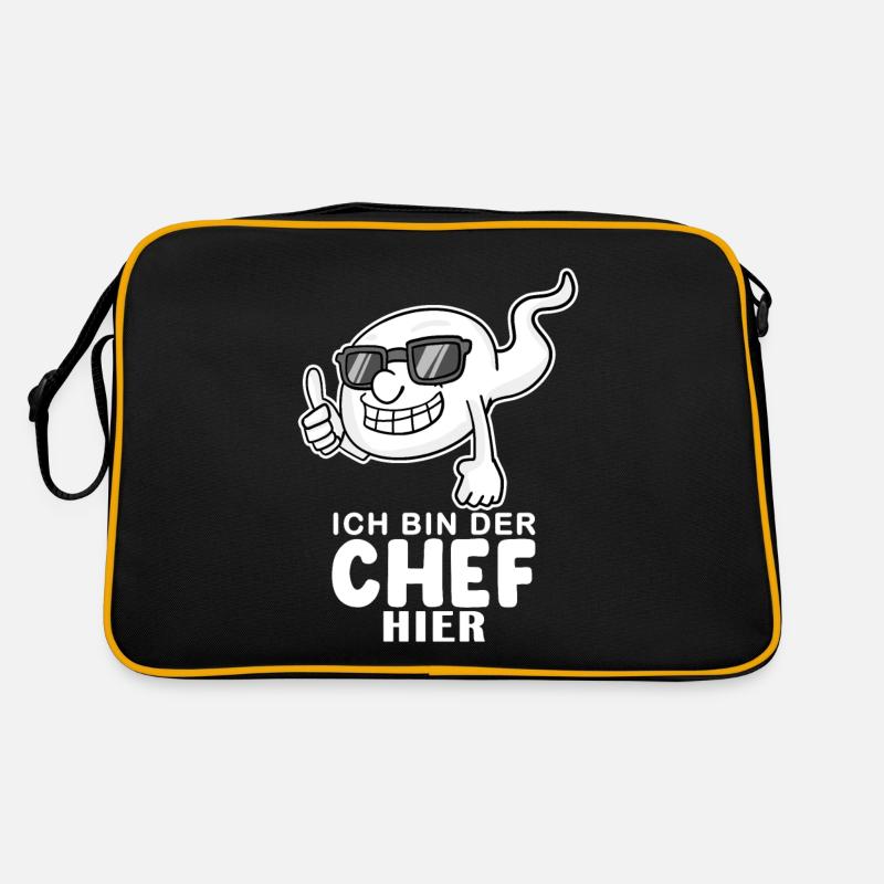 Cool Chef Spruch Büro Humor - Retro Tasche - Schwarz/Gold
