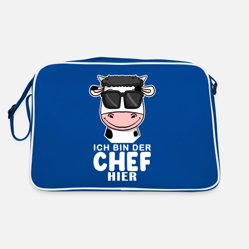 Cool Kuh Chef Spruch Retro Tasche