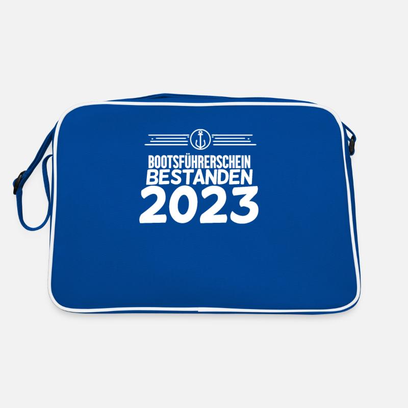 Bootsführerschein 2023 Motorboot Geschenk Retro Tasche