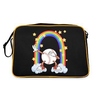 Baseball LGBTQ Softball Rainbow Dabbing - Retro Bag - black/gold - Back