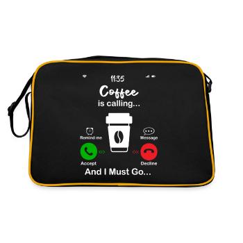 Coffee Is Calling - Retro Bag - black/gold - Back