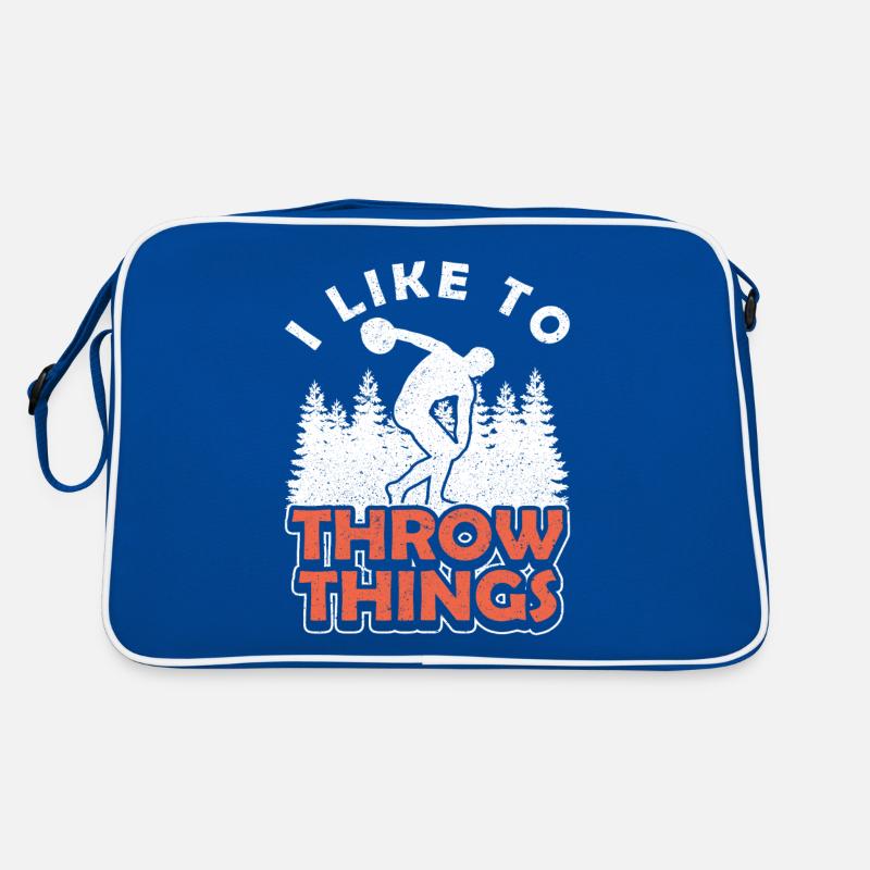 Diskus I Like To Throw Things Diskuswerfer Retro Tasche