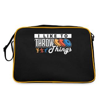 Diskus J’aime lancer des choses Lanceur de disque - Sac Retro - noir/or - Dos