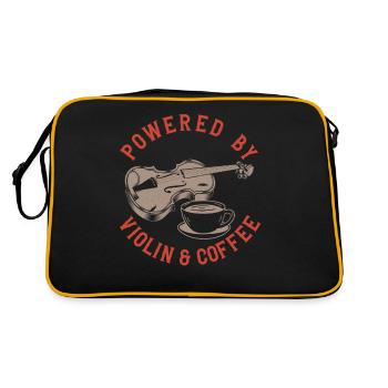 Violin Violinist Coffee Powered By - Retro Bag - black/gold - Back