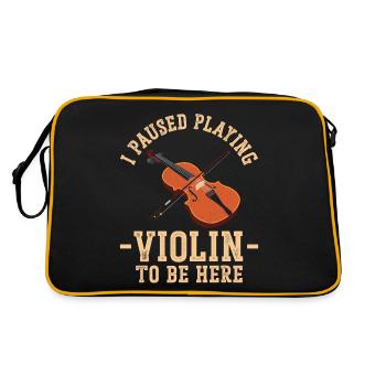 Violoniste J’ai fait une pause pour jouer - Sac Retro - noir/or - Dos