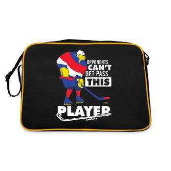 Eishockey - Retro Tasche - Schwarz/Gold - Hinten